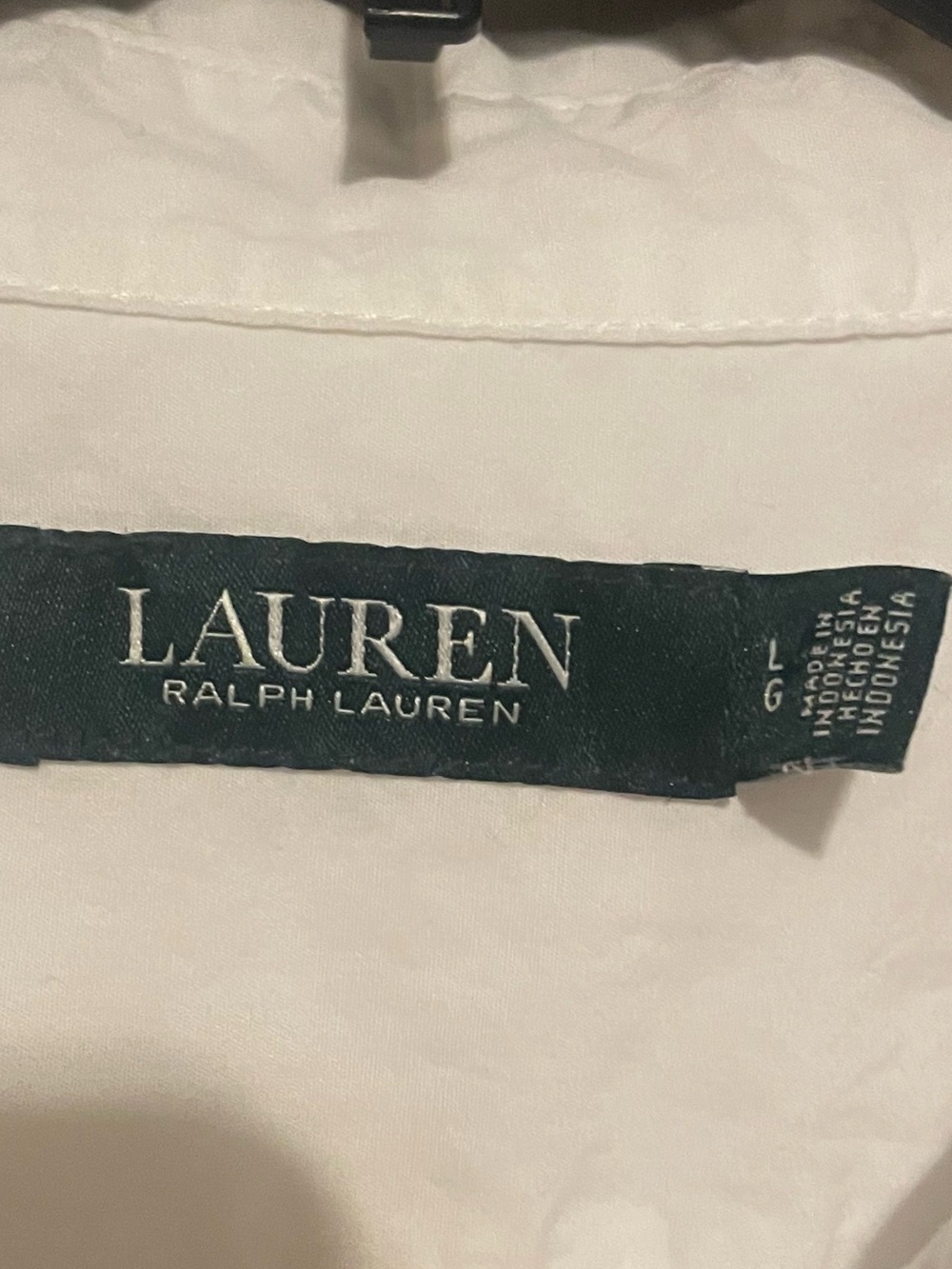 Lauren Ralph Lauren White womens large Button-Up Dress Shirt - Picture 4 of 5